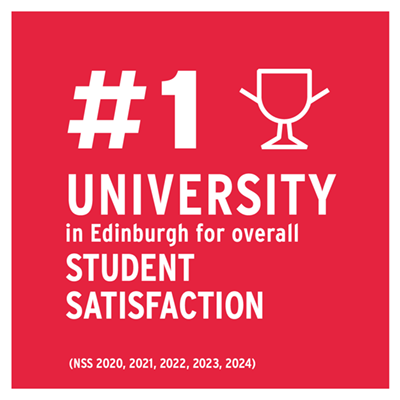 #1 University in Edinburgh for student satisfaction 