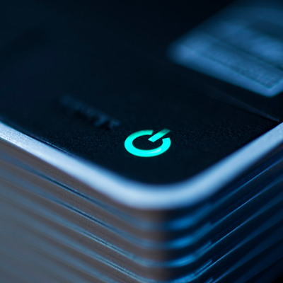 Computer power button.