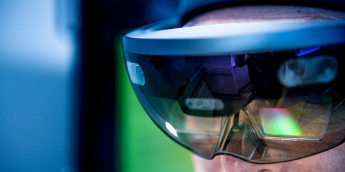 Student wearing VR headset | Edinburgh Napier University