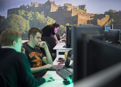Students in computing room