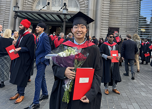 student at graduation
