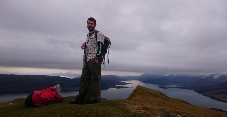 Craig Hattersley on a hill