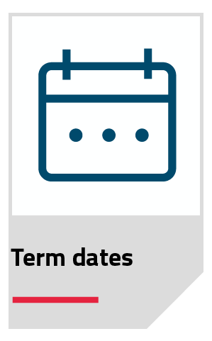 Icon image of a calendar to represent term dates