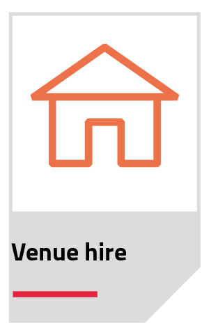 Icon image of a building to represent venue hire