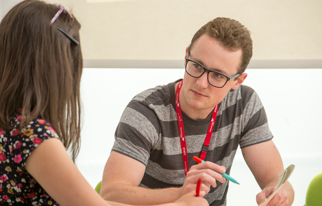 Student in a one-to-one  session with a Learning Adviser