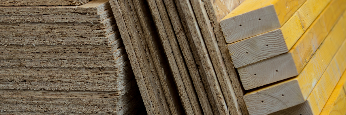 Abstract close up image of stacked timber
