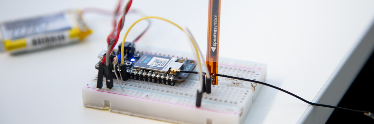 Wires and circuit board on a device