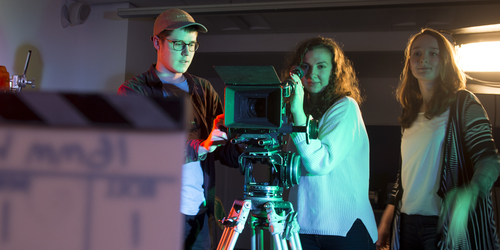Students filming