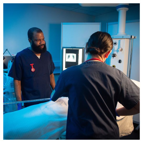 Two student nurses in training