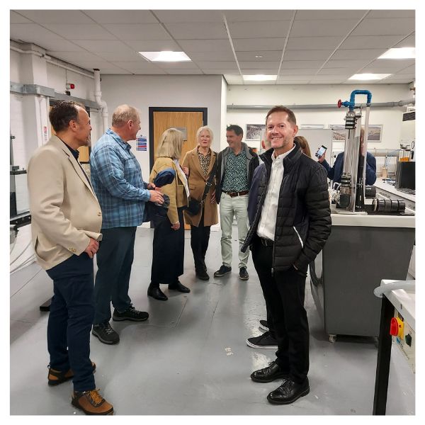 Civil and transport engineering group visiting science labs at campus