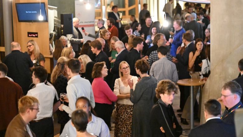 Attendees at the 50 Years of Journalism event held at the Scottish Parliament
