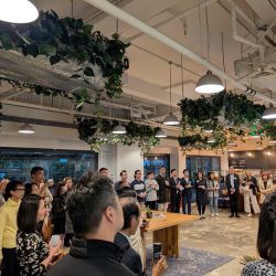 A group of alumni attending a networking event in Hong Kong