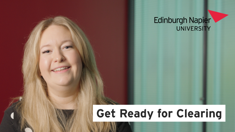 Nicola from student recruitment with a caption: Get ready for Clearing