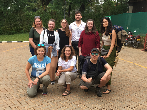 The Bleedin Saor team stop for a photo during trip to Uganda