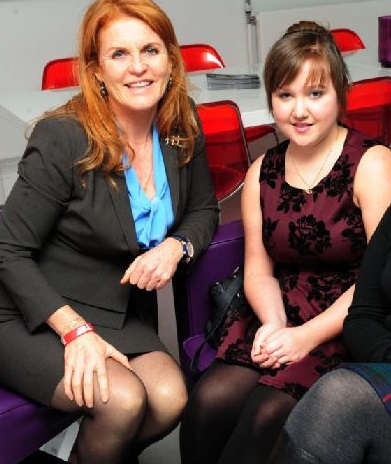 The Duchess of York with Bethany Millar