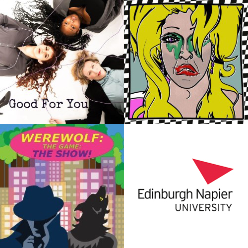 A collage of Edinburgh Napier student show posters at this year's Fringe.