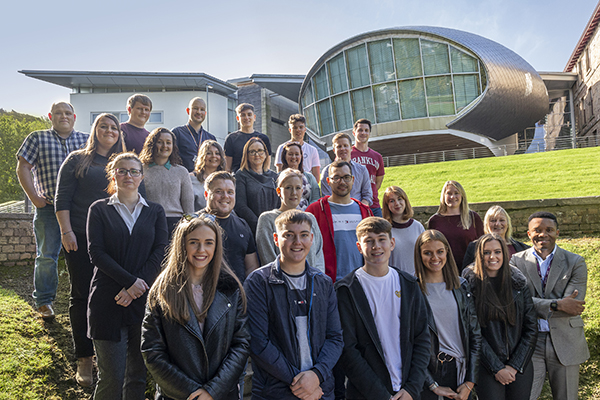 Recent cohort of Graduate Apprenticeships on their induction day at Edinburgh Napier&rsquo;s Craiglockhart campus late last year