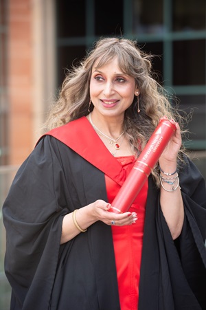 Shalu Madan with her degree