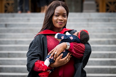 Olabusayo Kukoki with her baby daughter