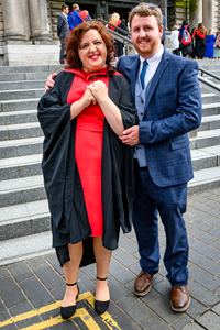 Edinburgh Napier University graduate Shannon Ward and new fiance Jamie