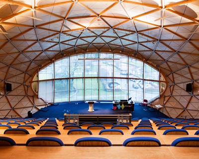 Interior view of the Lindsay Stewart lecture theatre at Edinburgh Napier University's Craiglockhart campus