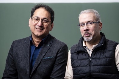 Nanik Ramchandani and Dr Zakwan Jaroucheh sitting next to one another