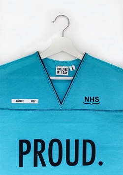 NHS uniform created by Edinburgh Napier graphic design student