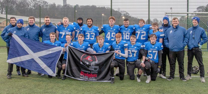 Edinburgh Napier Knights players with Scotland under 19s.