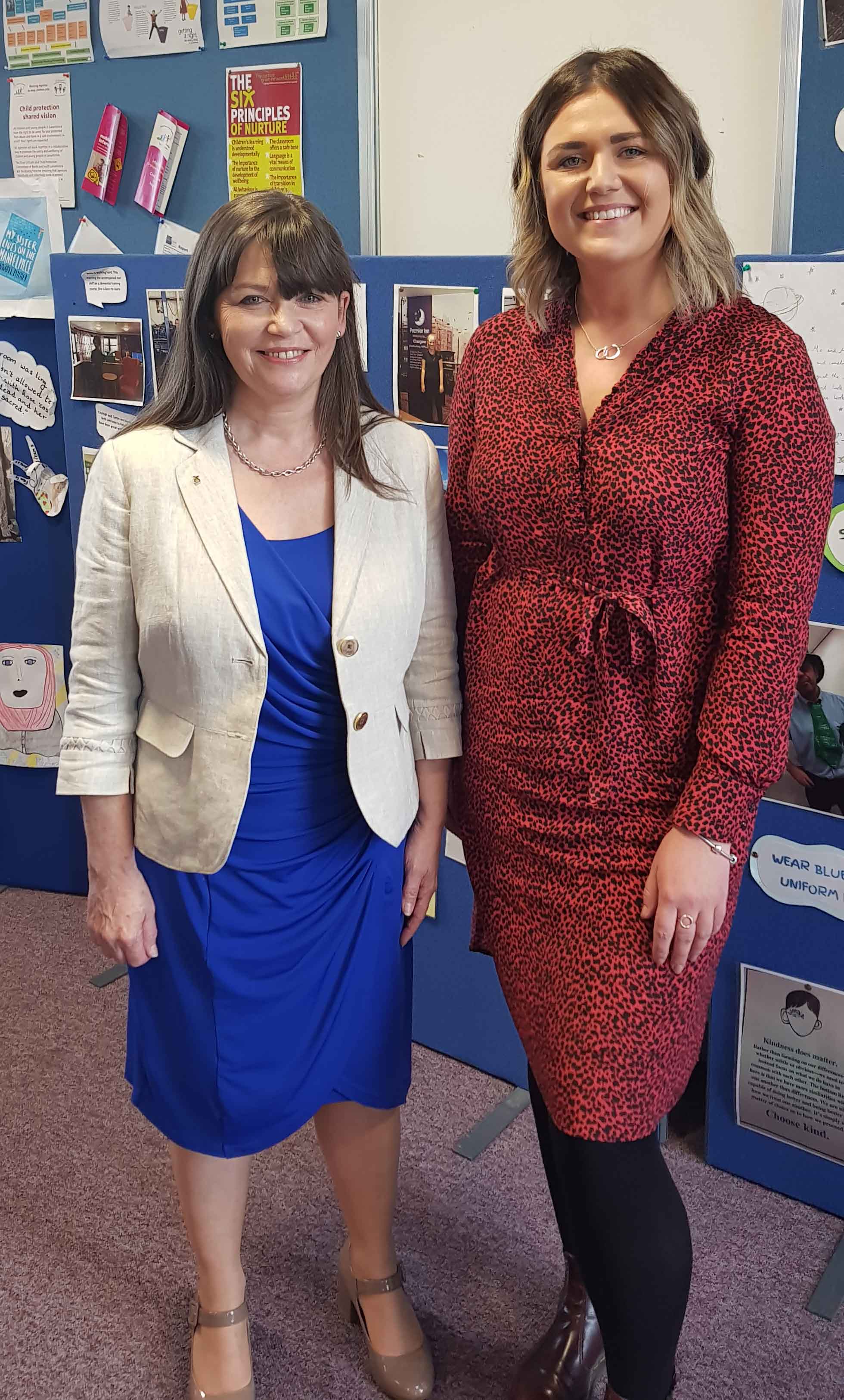 Minister for Mental Health Clare Haughey and Edinburgh Napier PhD student Nicole Walsh
