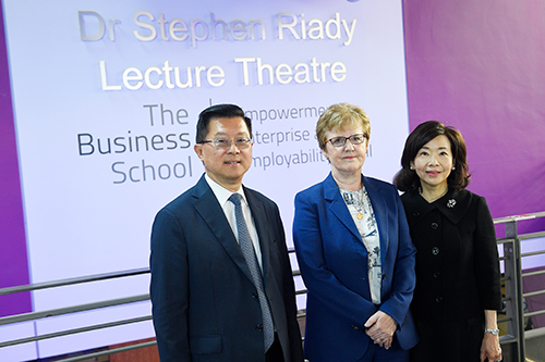 Dr and Mrs Riady with Principal Andrea Nolan