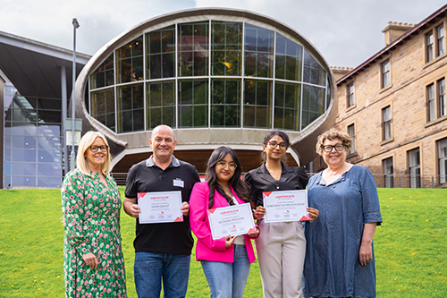 The 2025 winners collect their certificates at an event at Craiglockhart