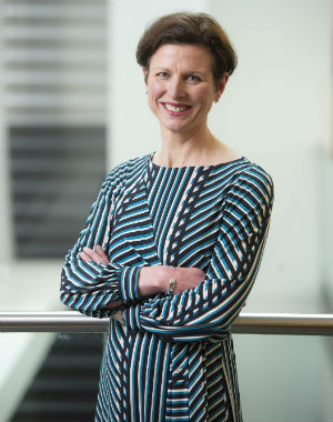 Portrait of Barbara Kidd in the office