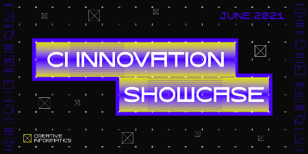 Logo with purple horizonal bars enclosing the phrase CI Innovation Showcase 