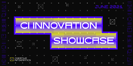 Logo with purple horizonal bars enclosing the phrase CI Innovation Showcase