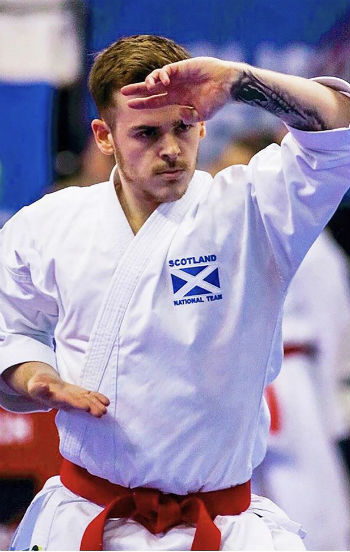 Jordan Szafranek in karate kit