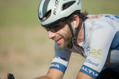 Close-up of cyclist Mark Beaumont
