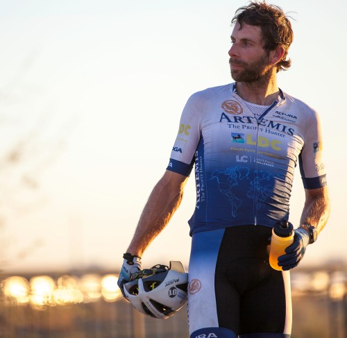 Cyclist Mark Beaumont in Mongolia