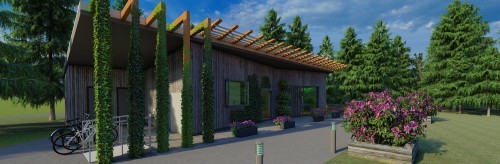 Students' design vision of pavilion at Beecraigs Country Park