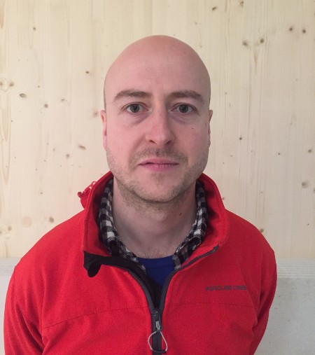 Head and shoulders of Robert Hairstans wearing red top