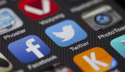 Close-up of social media apps on a smart phone