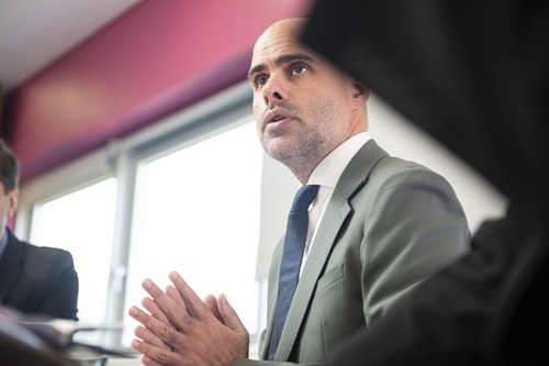 Professor Luca Mora speaking 