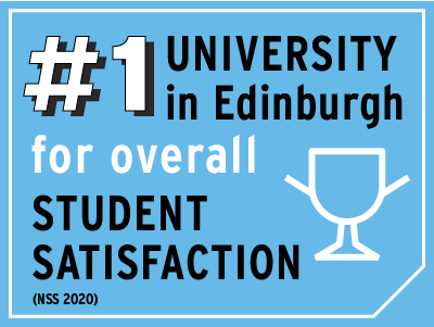 #1 University in Edinburgh for Overall Student Satisfaction (NSS 2020)