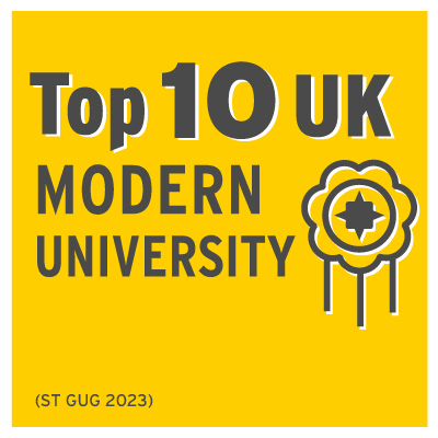 Text on image: Top 10 UK Modern University