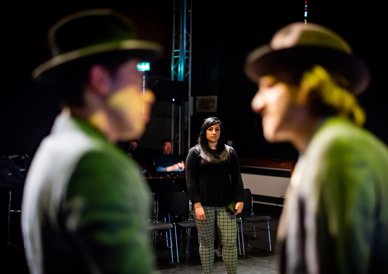 Undergraduate and postgraduate students working together at Morningside Church studio.