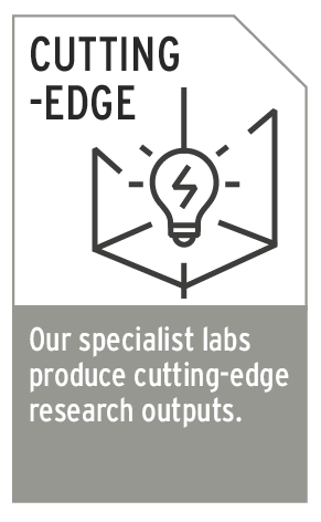 Our specialist labs produce cutting-edge research outputs.