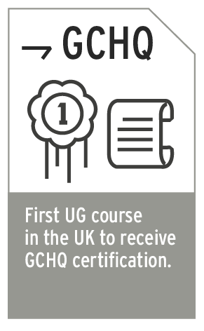 First UG course in the UK to receive GCHQ certification.