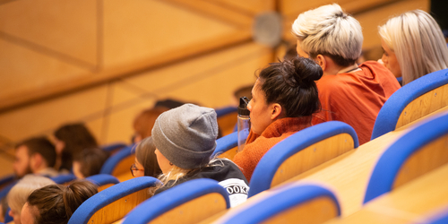 students sitting in a lecture at the Craiglockhart campus