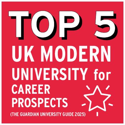 Top five UK modern university for career prospects (The Guardian University Guide 2025)