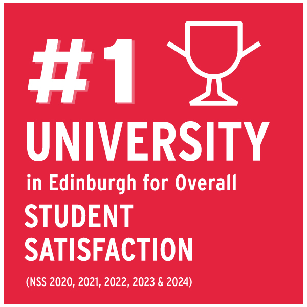 #1 University in Edinburgh for overall student satisfaction 2020 - 2024