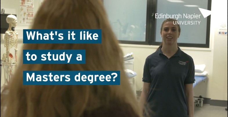 Edinburgh Napier University - What's it like to study a Masters? screenshot.